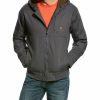 Men * | New Ariat Men'S Grey Rebar Duracanvas Hooded Jacket Tall