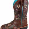 Kids * | Top Selling Smoky Mountain Girls' Floralie Western Boots Square Toe