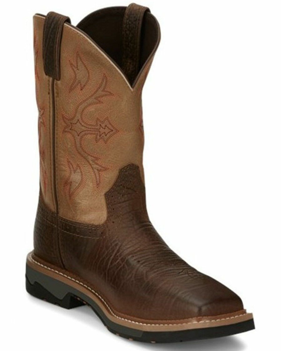 Men * | Unique Justin Men'S Bolt Western Work Boots Composite Toe