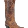 Women * | Sale Online Dan Post Women'S Tan Colleen Vintage Leather Western Boot Snip Toe