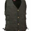 Men * | Cut Price Milwaukee Leather Men'S 10 Pocket Side Lace Denim Vest 5X