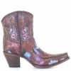 Women * | Attractive Corral Women'S Honey Tooled Western Booties Snip Toe