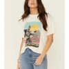 Women * | Latest Rock & Roll Denim Women'S Neon Bronco Scene Graphic Tee