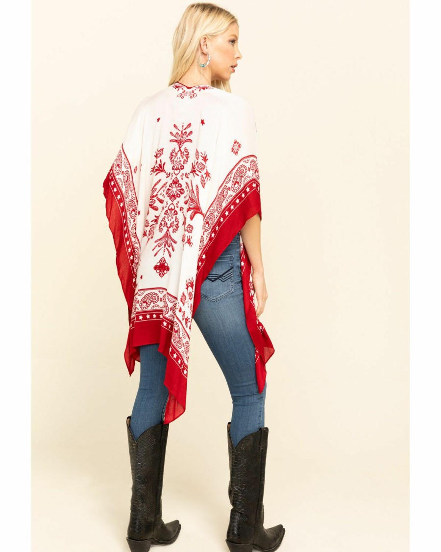 Women * | Special Offers Idyllwind Women'S Stars & Bandana Shawl