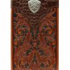 Men * | Latest Ariat Men'S Rodeo Bi-Fold Tooled Leather Wallet