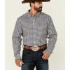 Men * | Latest Cody James Core Men'S Barbed Small Plaid Long Sleeve Button-Down Western Shirt