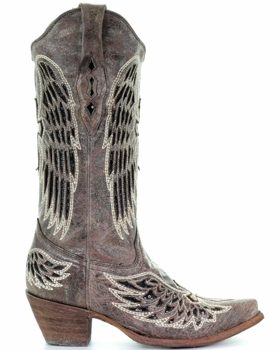 Gifts * | Unique Corral Women'S Wing And Cross Snip Toe Western Boots