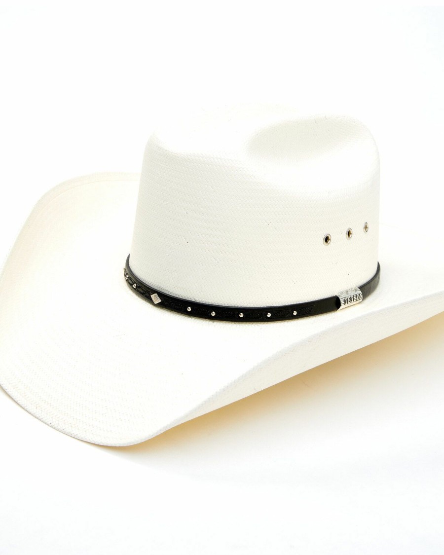 Men * | Official Stetson Men'S Natural Hangerman Straw Western Hat