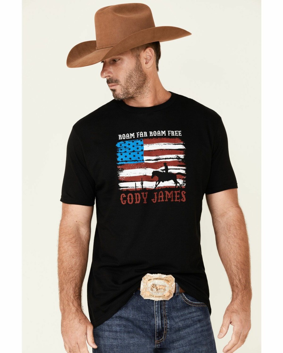 Men * | New Cody James Men'S Roam Free Flag Graphic Short Sleeve T-Shirt