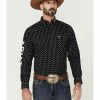 Men * | Hot Selling Ariat Men'S Team Raine Geo Print Long Sleeve Button-Down Western Shirt Tall