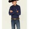 Kids * | Top Selling Ariat Boys' Bedell Geo Print Long Sleeve Button-Down Western Shirt