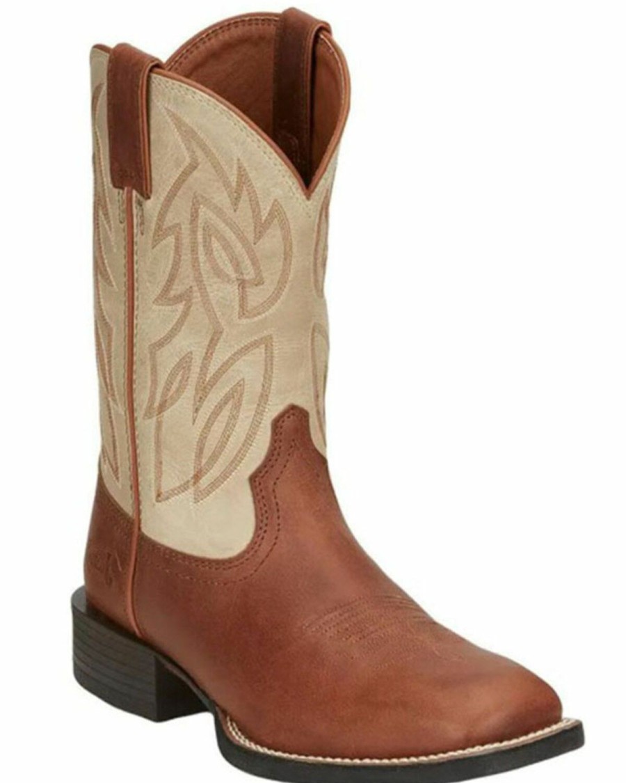 Gifts * | Cheap Justin Men'S Canter Western Boots Broad Square Toe