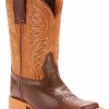 Kids * | Sale Online Ariat Girls' Brumby Fudgesickle Tumblin Tan Cowgirl Boots Square Toe