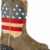 Kids * | Official Roper Boys' Brown Patriot Western Boots Round Toe