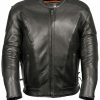 Men * | Hot Sell Milwaukee Leather Men'S Lace Side Vented Scooter Jacket 5X