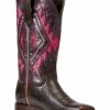 Gifts * | Attractive Ariat Women'S Chocolate Chip & Wine Not Sienna Venttek 360 Full-Grain Western Boot Wide Square Toe