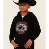 Gifts * | Cheap Cody James Boys' Eight Second Ride Bullrider Graphic Zip-Front Hooded Sweatshirt