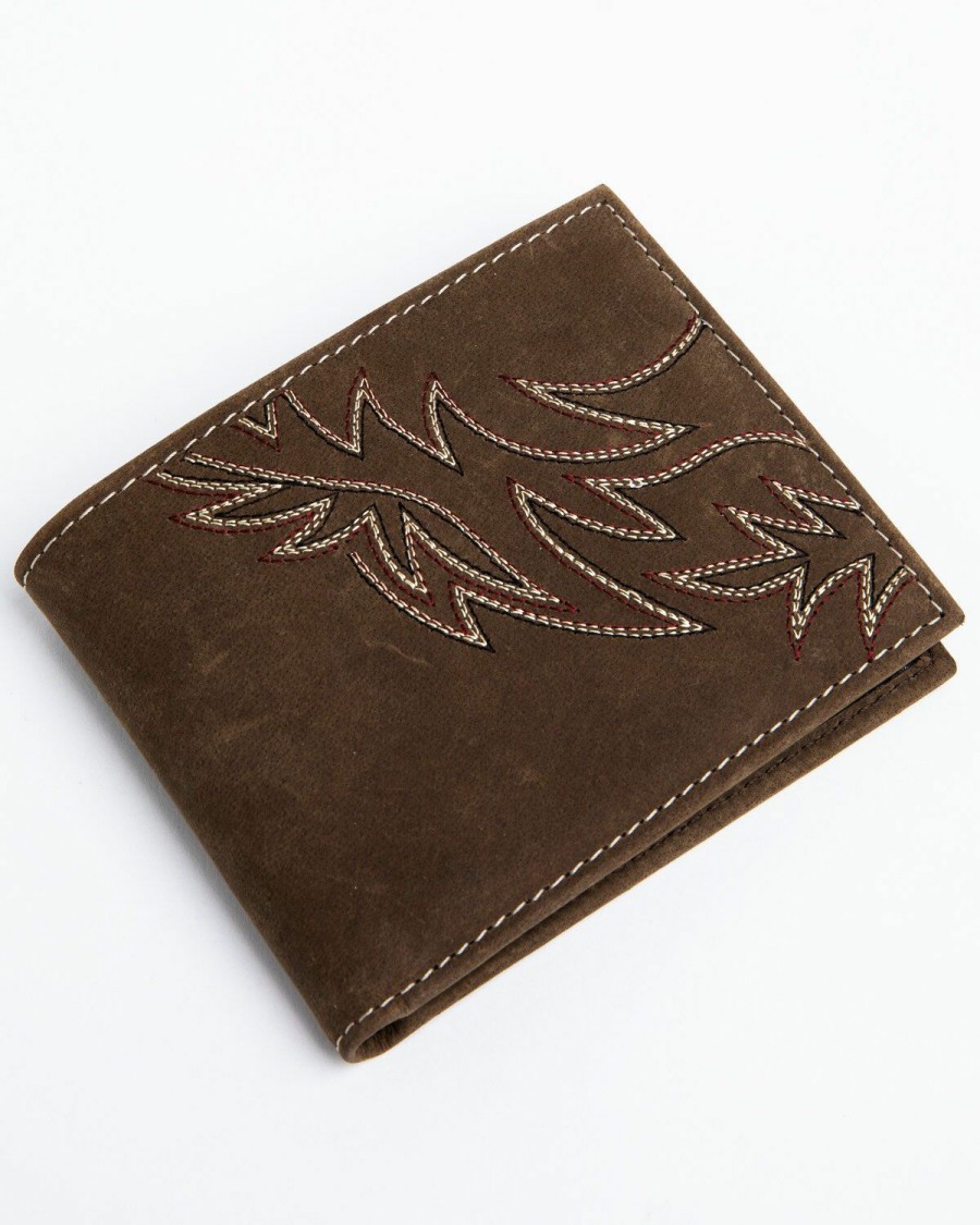 Men * | Bestsellers Cody James Men'S Brown Horizontal Bi-Fold Leather Wallet