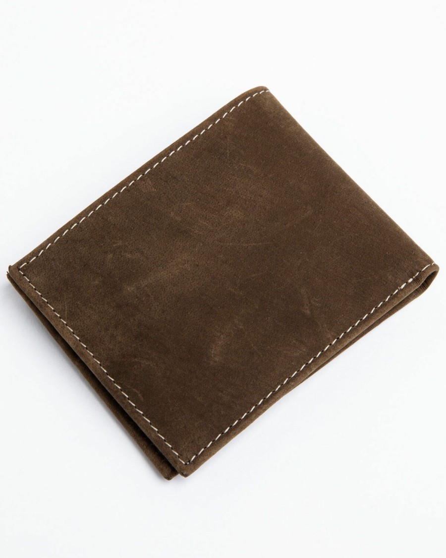 Men * | Bestsellers Cody James Men'S Brown Horizontal Bi-Fold Leather Wallet