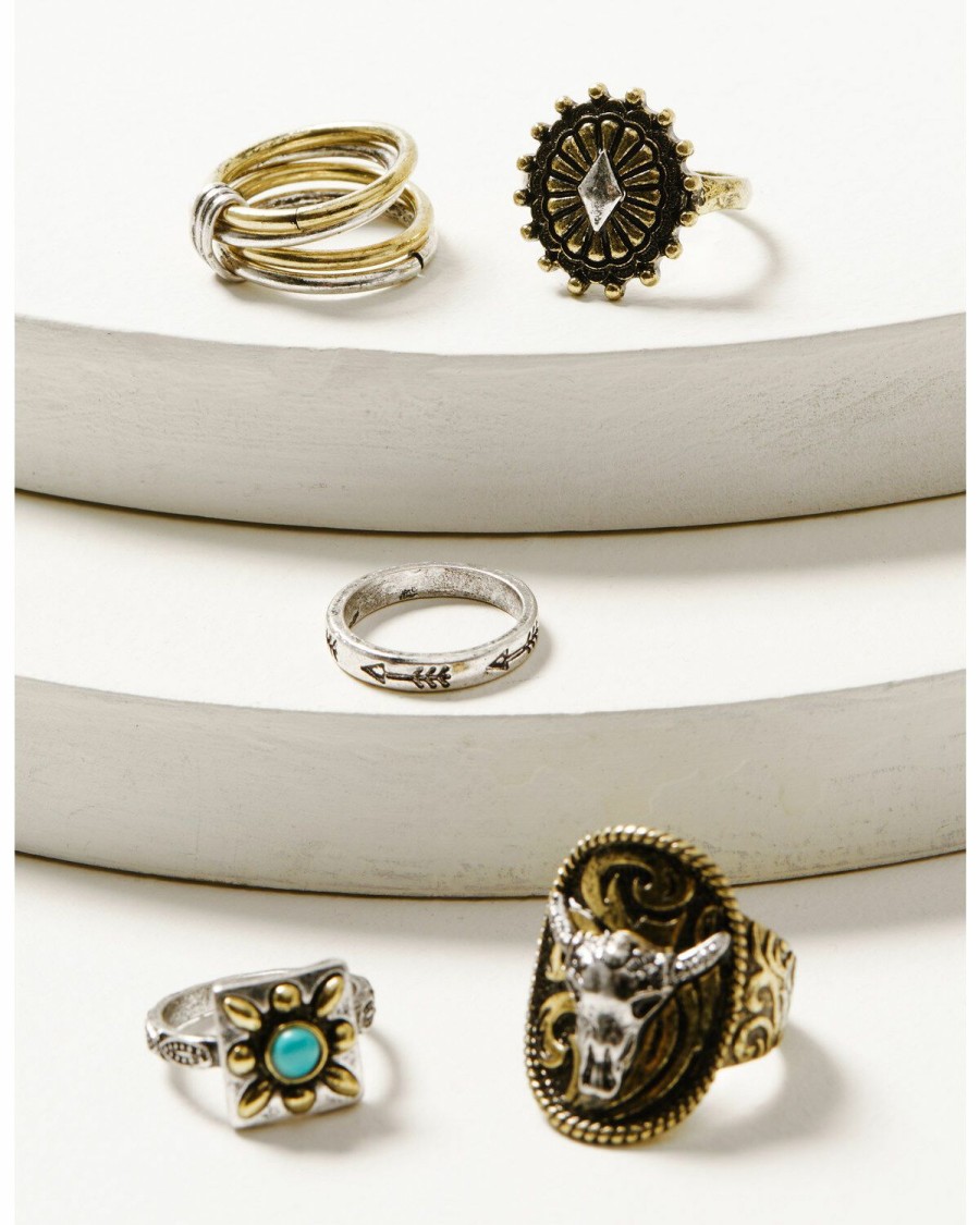 Women * | Bestsellers Shyanne Women'S Wild Blossom Longhorn Ring Set