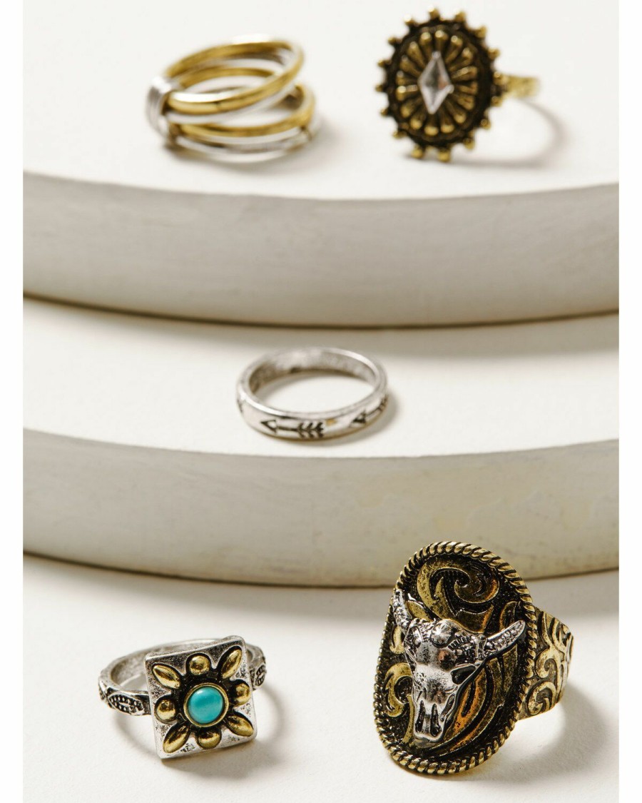 Women * | Bestsellers Shyanne Women'S Wild Blossom Longhorn Ring Set