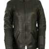 Women * | Official Milwaukee Leather Women'S 3/4 Gator Print Motorcycle Leather Jacket