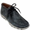 Men * | Special Offers Ferrini Men'S Rogue Smokey Black Shoes Moc Toe