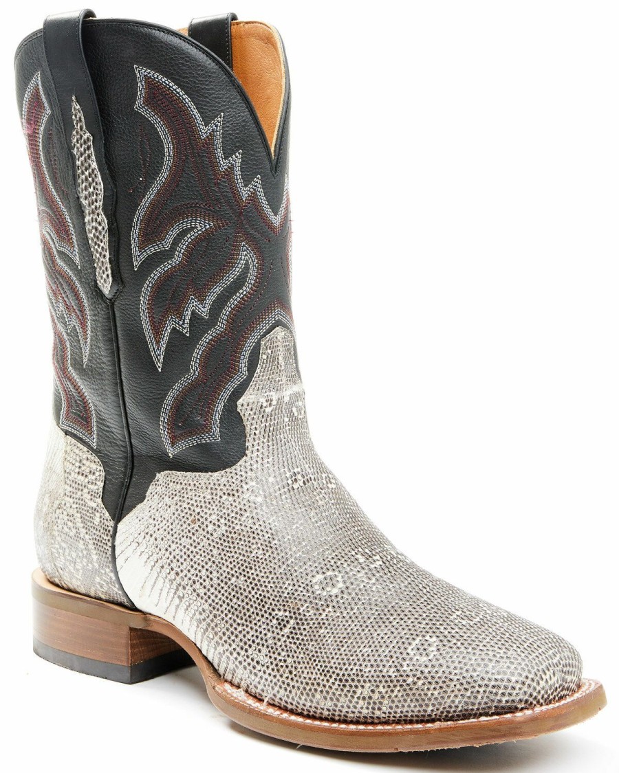 Men * | Dan Post Official El Dorado Men'S Komodo Dragon Natural Exotic Western Boots Broad Square Toe